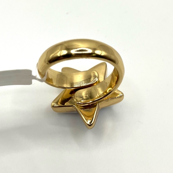 New NWT Charles Albert Gold Alchemia Star Shape Adjustable Ring - Picture 4 of 4